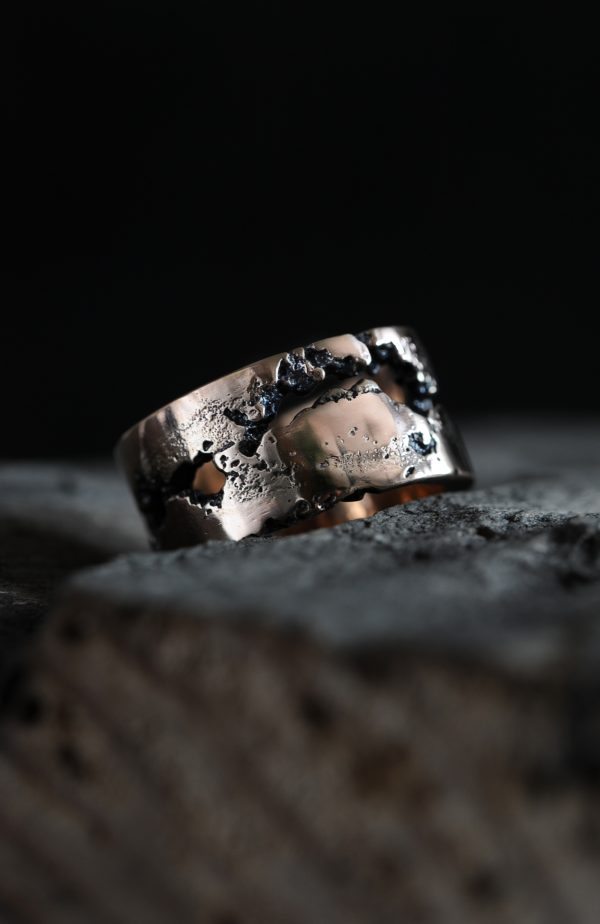 Chunky bronze ring - photoshoot