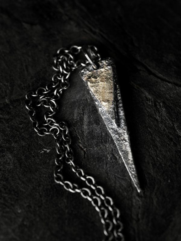 Two triangles necklace ver.1 - silver, 14K gold-plated - image 2